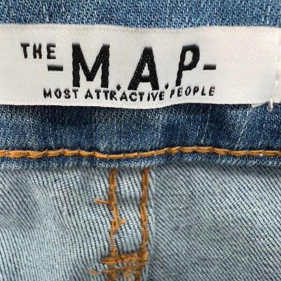 The M.A.P. Pearl Plus Embellished Skinny Blue Jeans  Size 2XL  Stretch Denim NWT - Picture 6 of 14